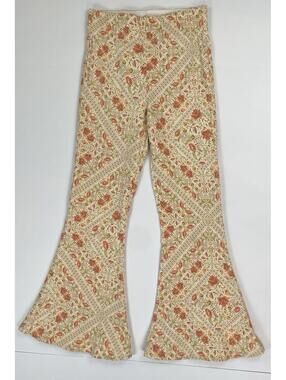 Show Me Your Mumu Belmont Patchwork Paisley Pull On Bell Bottom Pants Med